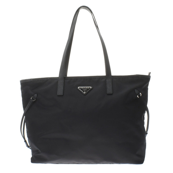 Prada Hardware Nylon Tote Bag Black Silver - Picture 1 of 10
